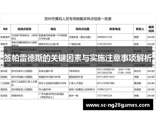签帕雷德斯的关键因素与实施注意事项解析