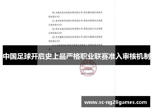 中国足球开启史上最严格职业联赛准入审核机制 中国足球开启史上最严格职业联赛准入审核机制